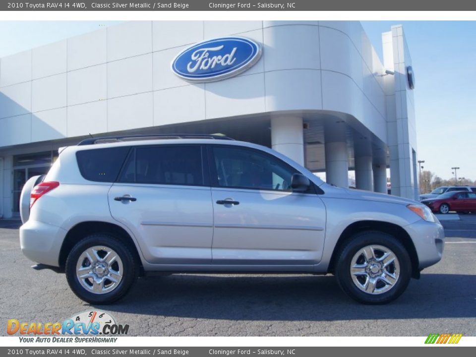 2010 Toyota RAV4 I4 4WD Classic Silver Metallic / Sand Beige Photo #2