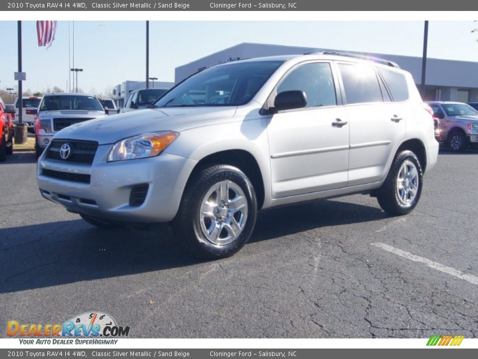 2010 Toyota RAV4 I4 4WD Classic Silver Metallic / Sand Beige Photo #6