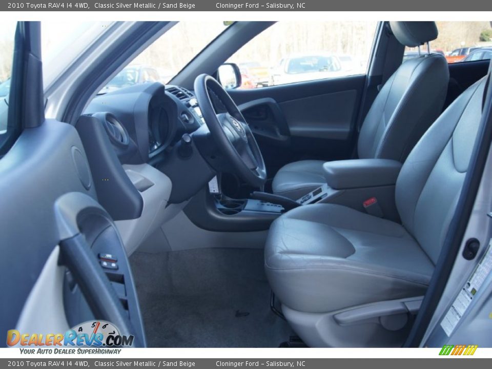 2010 Toyota RAV4 I4 4WD Classic Silver Metallic / Sand Beige Photo #10
