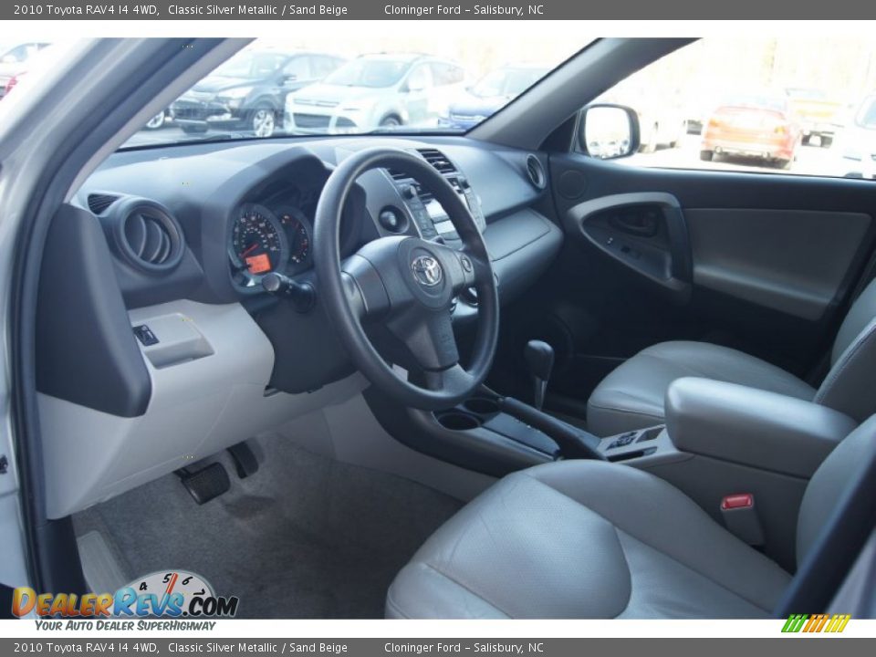 2010 Toyota RAV4 I4 4WD Classic Silver Metallic / Sand Beige Photo #11