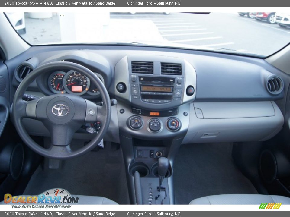 2010 Toyota RAV4 I4 4WD Classic Silver Metallic / Sand Beige Photo #21