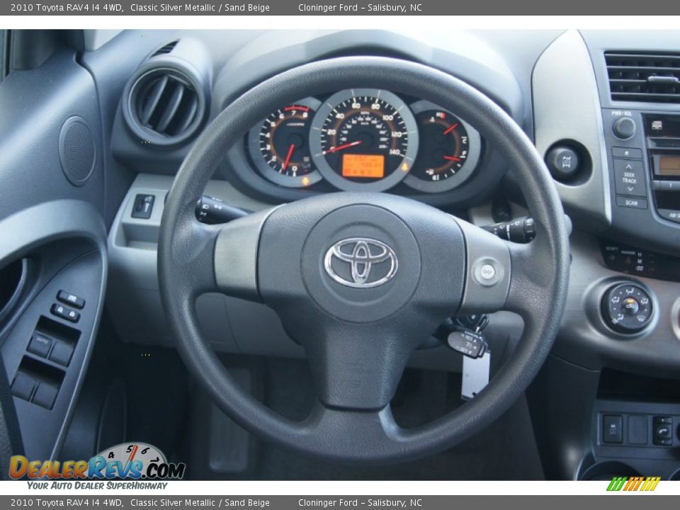 2010 Toyota RAV4 I4 4WD Classic Silver Metallic / Sand Beige Photo #22
