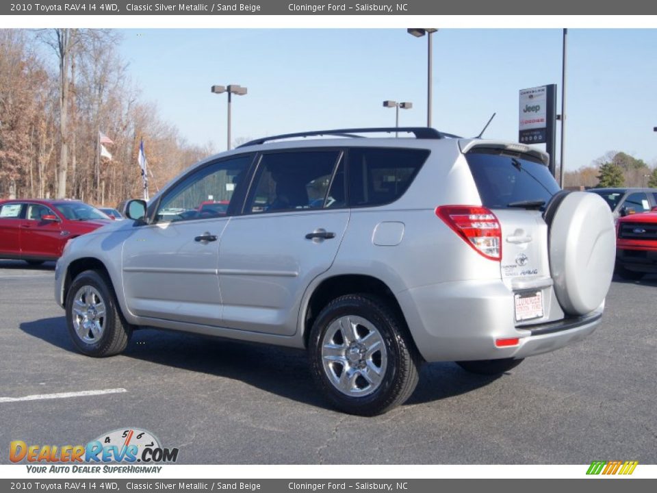2010 Toyota RAV4 I4 4WD Classic Silver Metallic / Sand Beige Photo #36
