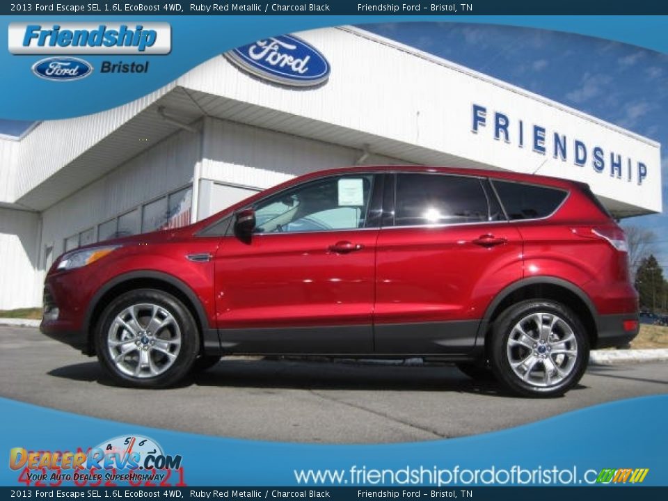 2013 Ford Escape SEL 1.6L EcoBoost 4WD Ruby Red Metallic / Charcoal Black Photo #1