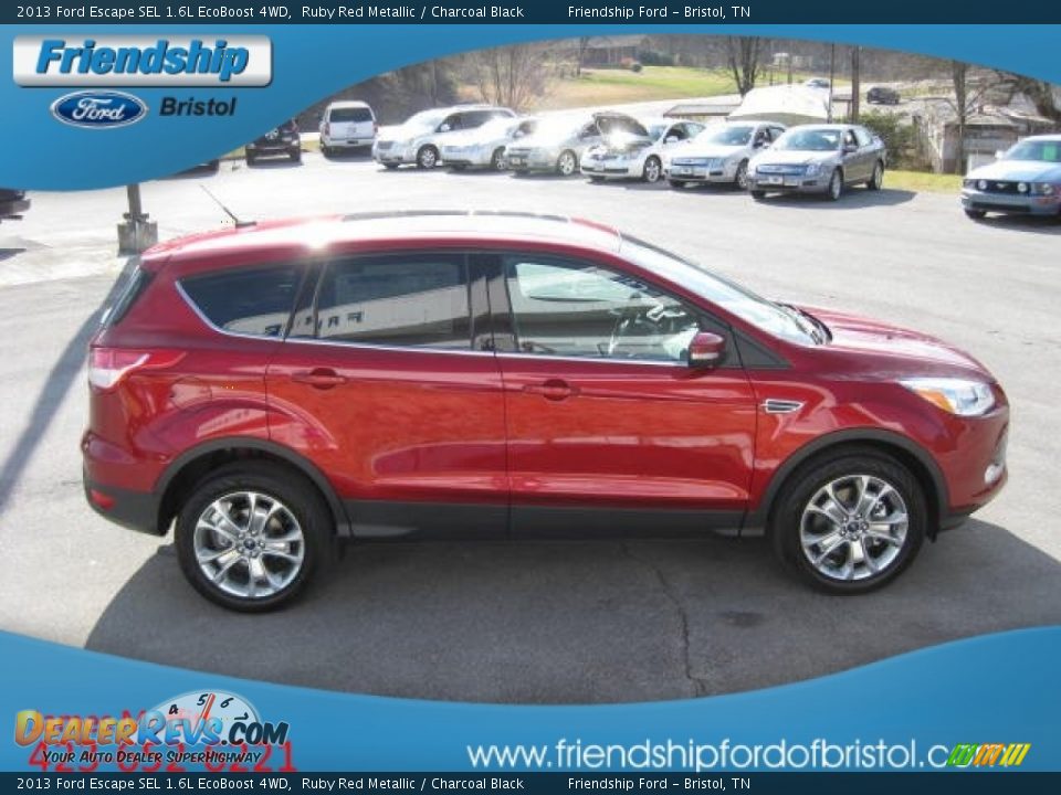2013 Ford Escape SEL 1.6L EcoBoost 4WD Ruby Red Metallic / Charcoal Black Photo #6
