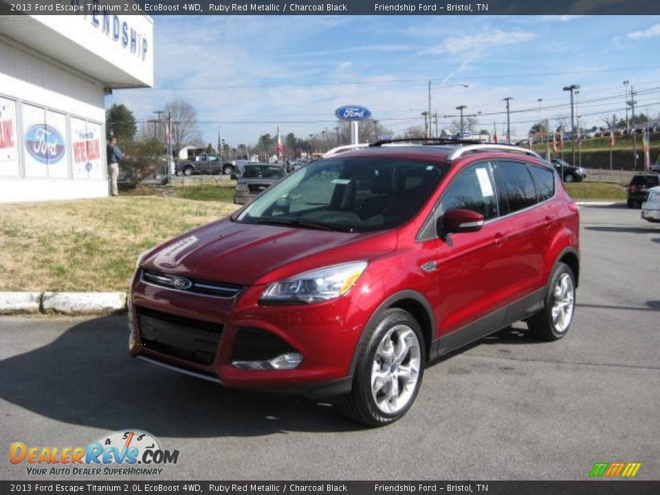 2013 Ford Escape Titanium 2.0L EcoBoost 4WD Ruby Red Metallic / Charcoal Black Photo #3