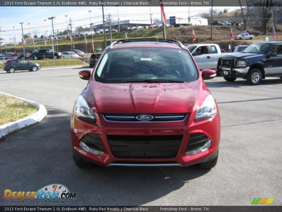 2013 Ford Escape Titanium 2.0L EcoBoost 4WD Ruby Red Metallic / Charcoal Black Photo #4