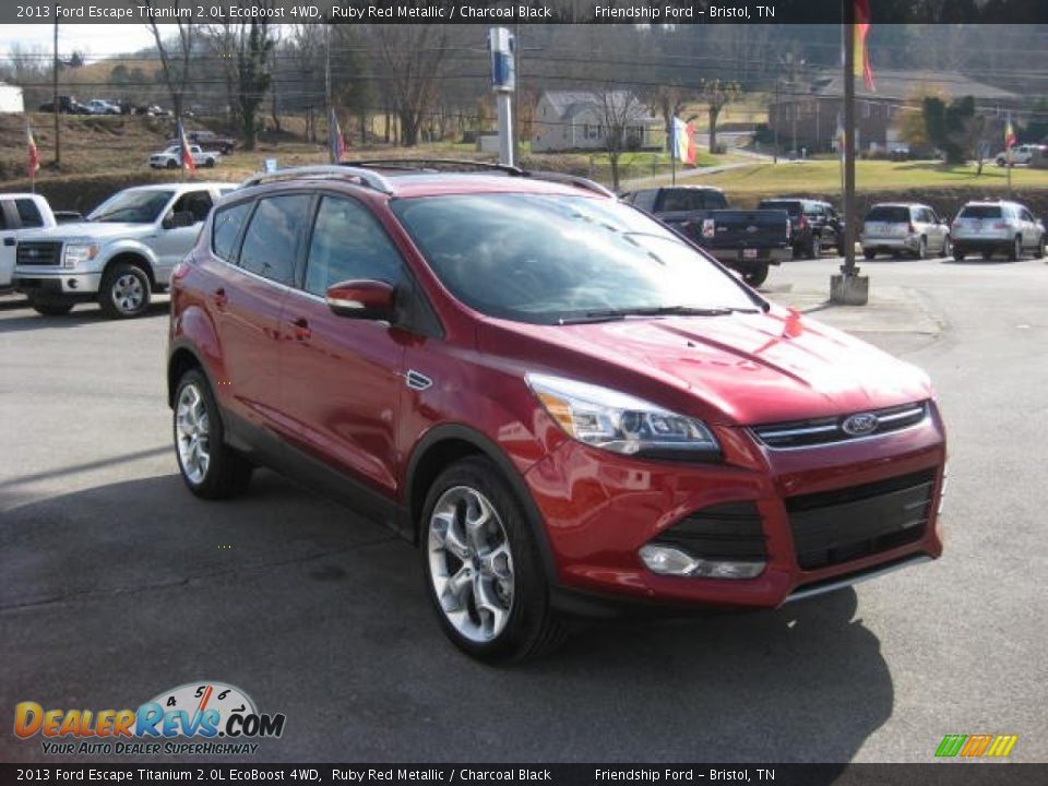 2013 Ford Escape Titanium 2.0L EcoBoost 4WD Ruby Red Metallic / Charcoal Black Photo #5