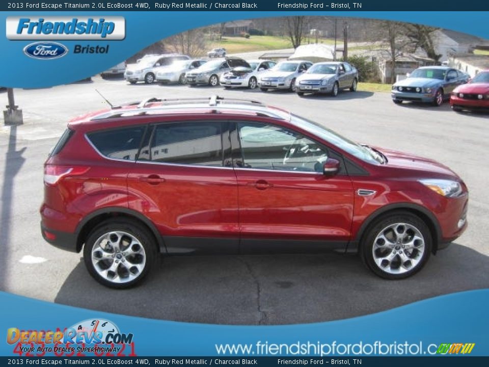 2013 Ford Escape Titanium 2.0L EcoBoost 4WD Ruby Red Metallic / Charcoal Black Photo #6