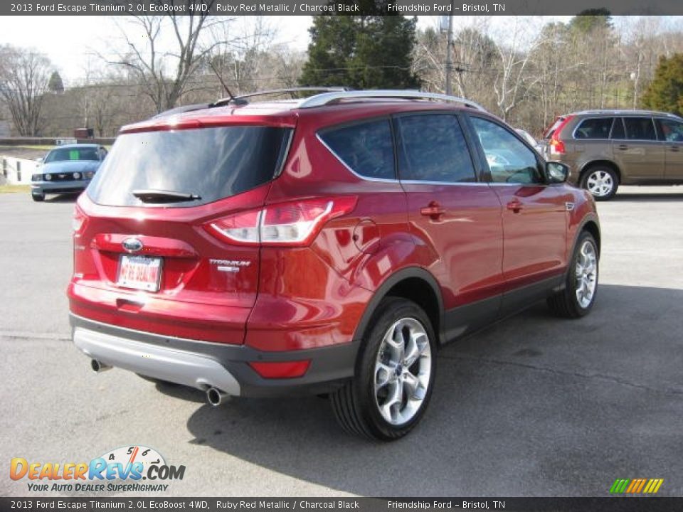 2013 Ford Escape Titanium 2.0L EcoBoost 4WD Ruby Red Metallic / Charcoal Black Photo #7