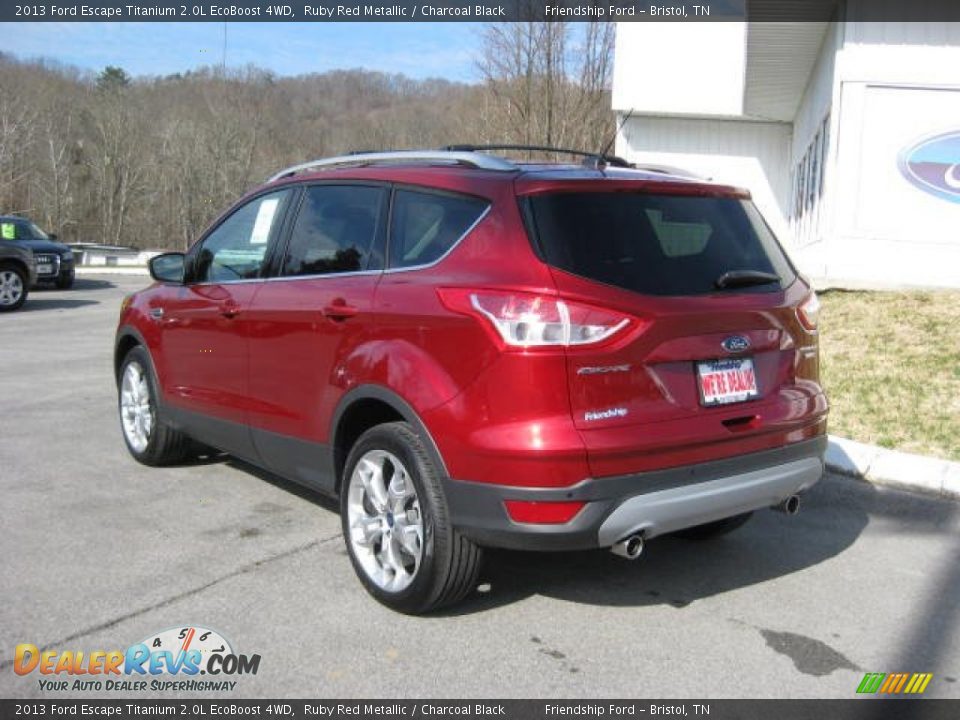 2013 Ford Escape Titanium 2.0L EcoBoost 4WD Ruby Red Metallic / Charcoal Black Photo #9