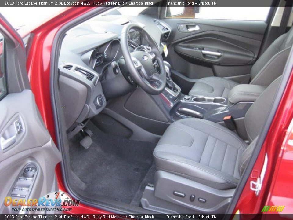 2013 Ford Escape Titanium 2.0L EcoBoost 4WD Ruby Red Metallic / Charcoal Black Photo #11