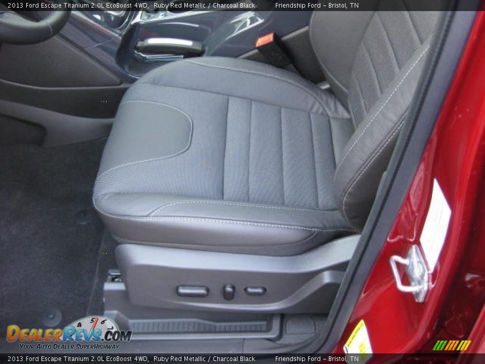 2013 Ford Escape Titanium 2.0L EcoBoost 4WD Ruby Red Metallic / Charcoal Black Photo #12