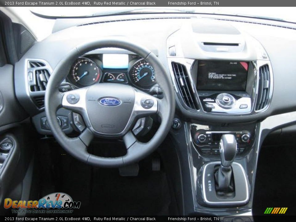 2013 Ford Escape Titanium 2.0L EcoBoost 4WD Ruby Red Metallic / Charcoal Black Photo #19
