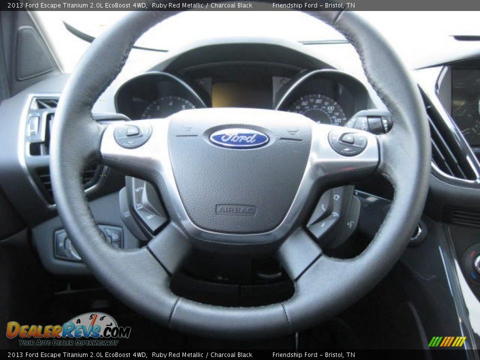 2013 Ford Escape Titanium 2.0L EcoBoost 4WD Ruby Red Metallic / Charcoal Black Photo #24