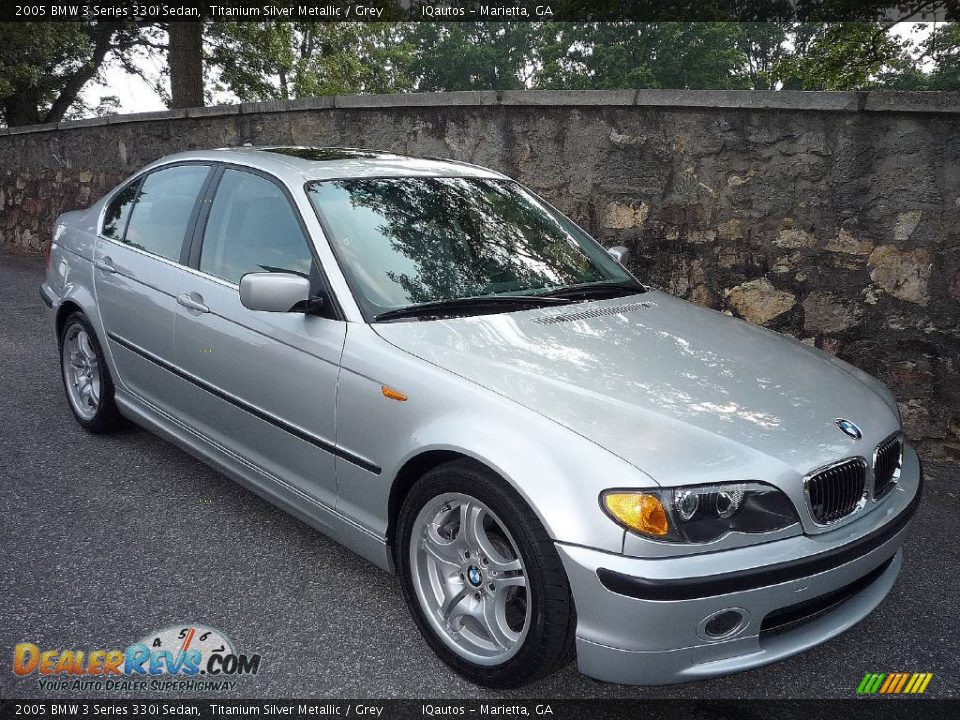 2005 BMW 3 Series 330i Sedan Titanium Silver Metallic / Grey Photo #1