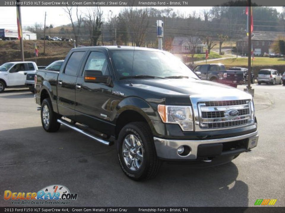 2013 Ford F150 XLT SuperCrew 4x4 Green Gem Metallic / Steel Gray Photo #5