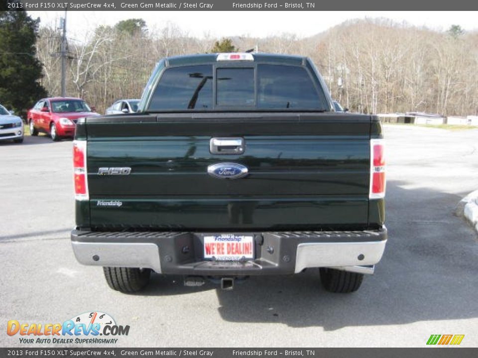 2013 Ford F150 XLT SuperCrew 4x4 Green Gem Metallic / Steel Gray Photo #8