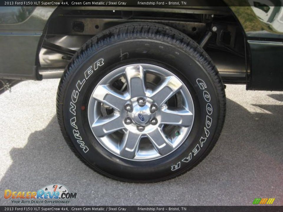 2013 Ford F150 XLT SuperCrew 4x4 Green Gem Metallic / Steel Gray Photo #12