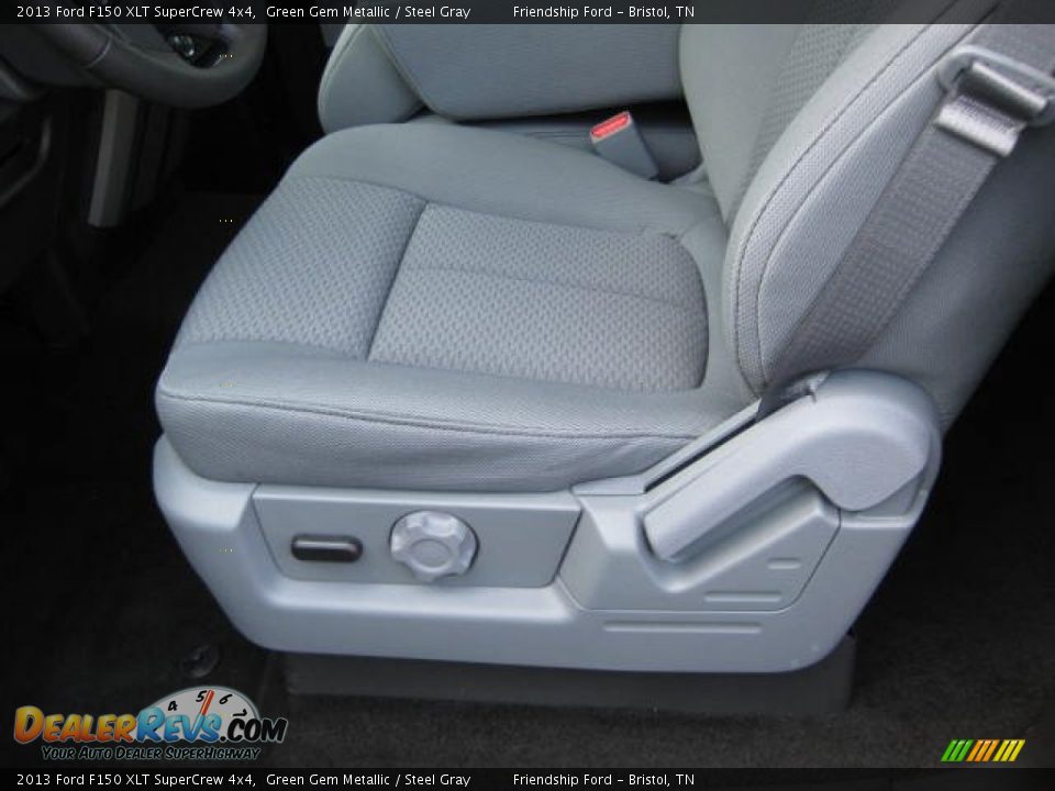 2013 Ford F150 XLT SuperCrew 4x4 Green Gem Metallic / Steel Gray Photo #14