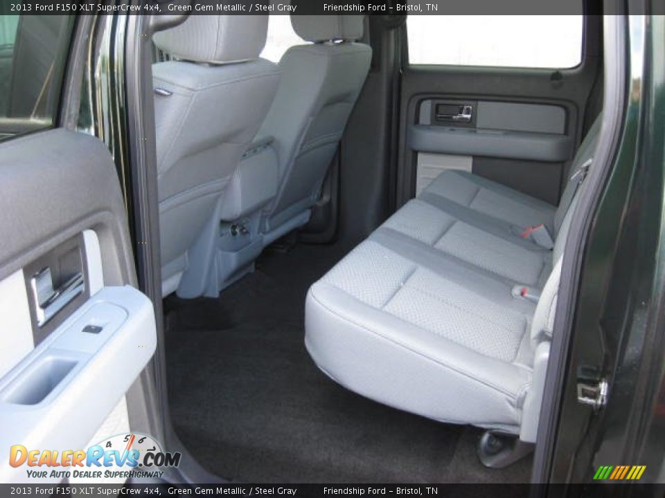 2013 Ford F150 XLT SuperCrew 4x4 Green Gem Metallic / Steel Gray Photo #19