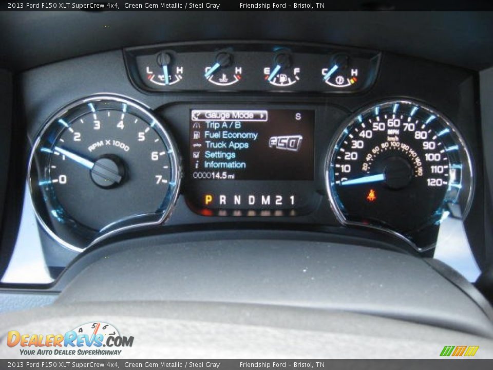 2013 Ford F150 XLT SuperCrew 4x4 Green Gem Metallic / Steel Gray Photo #28