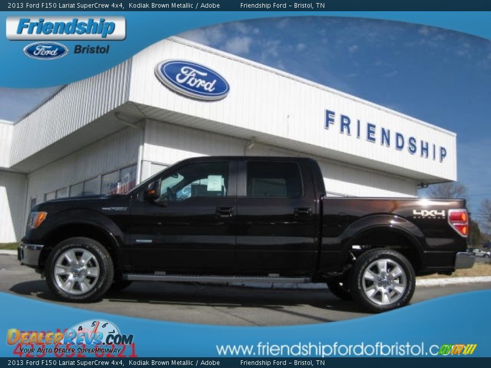 2013 Ford F150 Lariat SuperCrew 4x4 Kodiak Brown Metallic / Adobe Photo #1