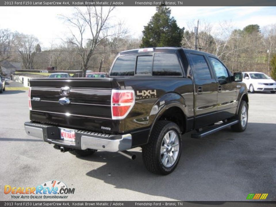 2013 Ford F150 Lariat SuperCrew 4x4 Kodiak Brown Metallic / Adobe Photo #7