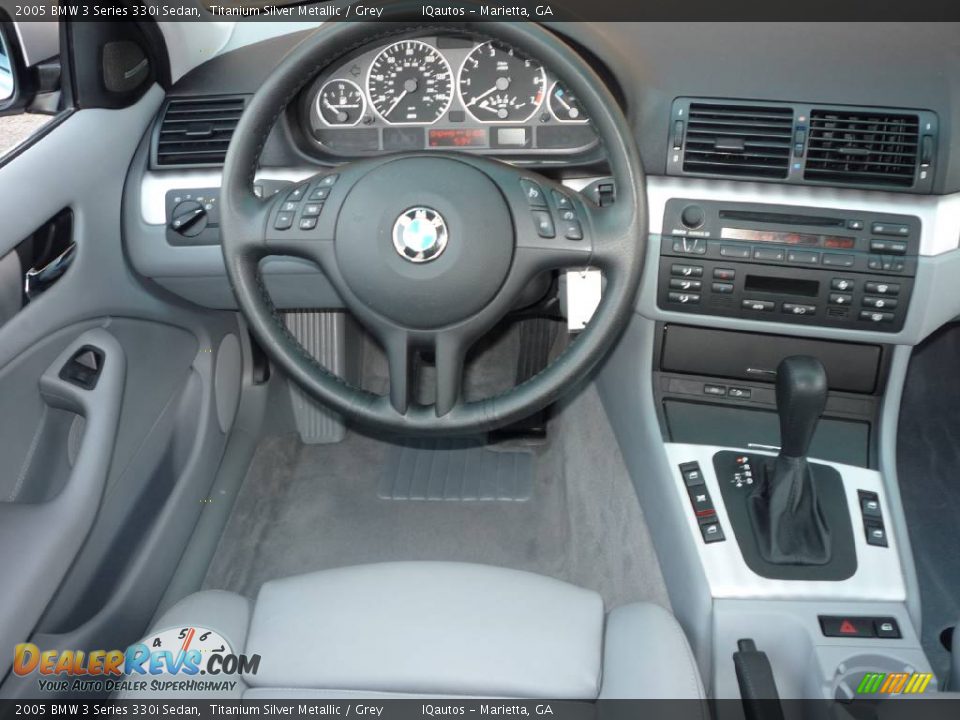 2005 BMW 3 Series 330i Sedan Titanium Silver Metallic / Grey Photo #7