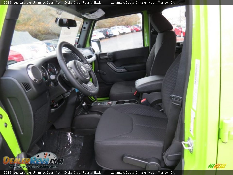 Black Interior - 2013 Jeep Wrangler Unlimited Sport 4x4 Photo #7