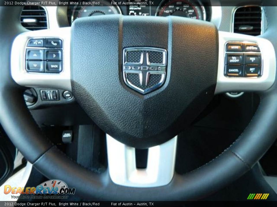 2012 Dodge Charger R/T Plus Bright White / Black/Red Photo #3