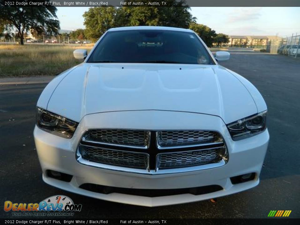 2012 Dodge Charger R/T Plus Bright White / Black/Red Photo #6