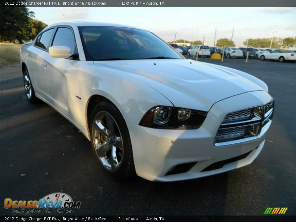 2012 Dodge Charger R/T Plus Bright White / Black/Red Photo #7