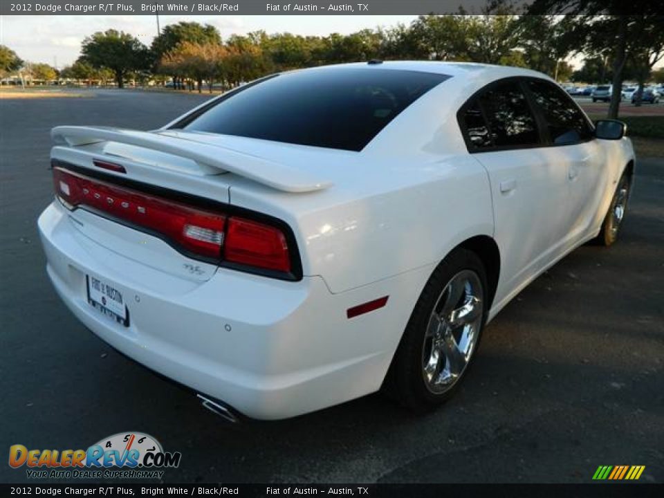 2012 Dodge Charger R/T Plus Bright White / Black/Red Photo #9