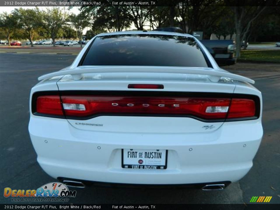 2012 Dodge Charger R/T Plus Bright White / Black/Red Photo #10