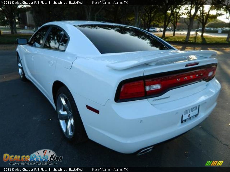 2012 Dodge Charger R/T Plus Bright White / Black/Red Photo #11