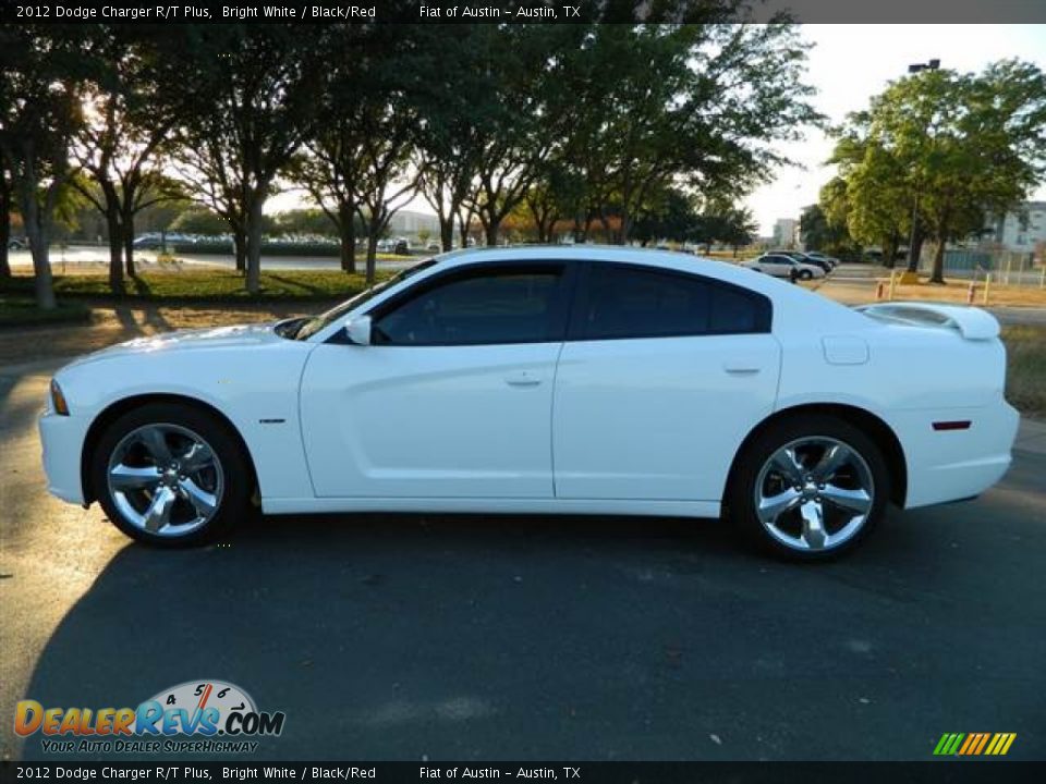 2012 Dodge Charger R/T Plus Bright White / Black/Red Photo #12