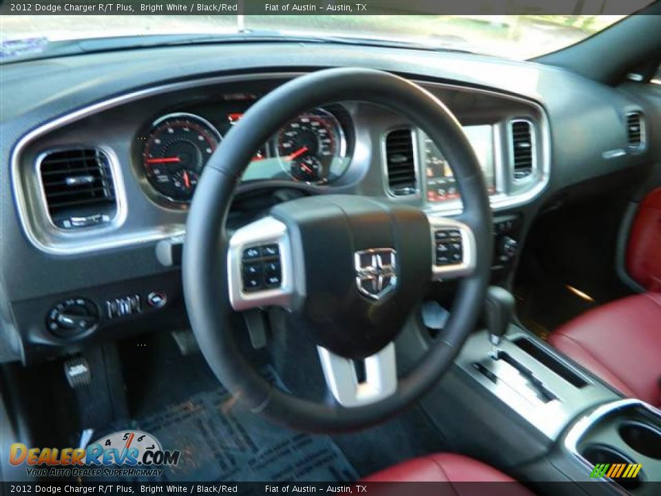 2012 Dodge Charger R/T Plus Bright White / Black/Red Photo #31