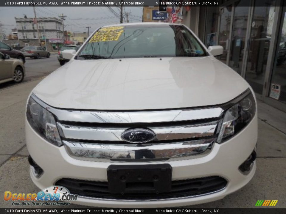 2010 Ford Fusion SEL V6 AWD White Platinum Tri-coat Metallic / Charcoal Black Photo #2