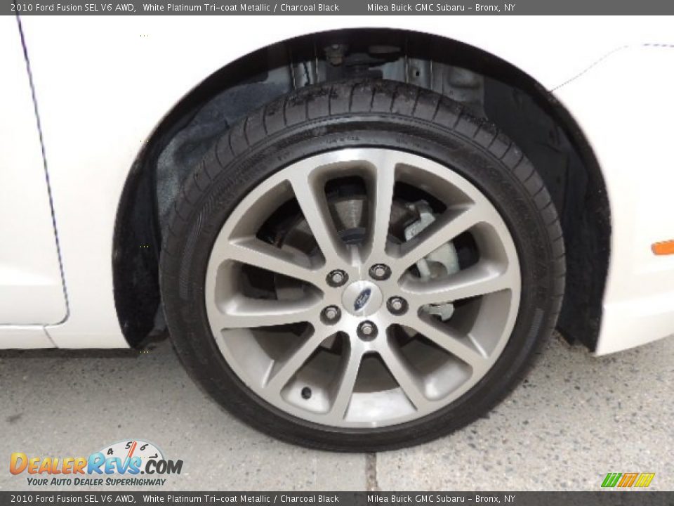 2010 Ford Fusion SEL V6 AWD White Platinum Tri-coat Metallic / Charcoal Black Photo #3