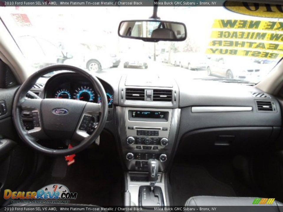 2010 Ford Fusion SEL V6 AWD White Platinum Tri-coat Metallic / Charcoal Black Photo #9