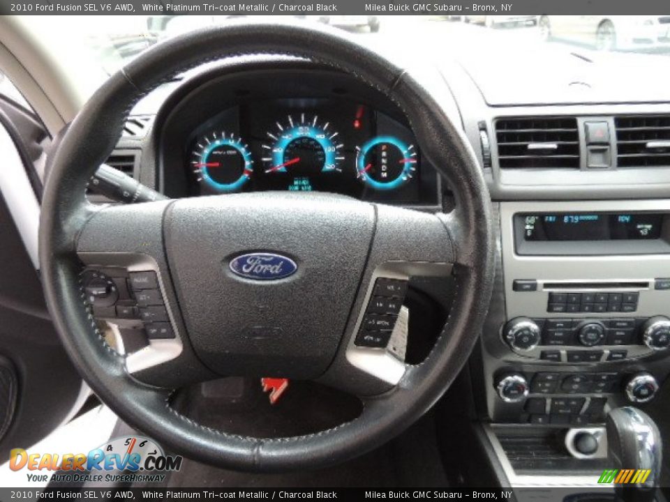 2010 Ford Fusion SEL V6 AWD White Platinum Tri-coat Metallic / Charcoal Black Photo #15