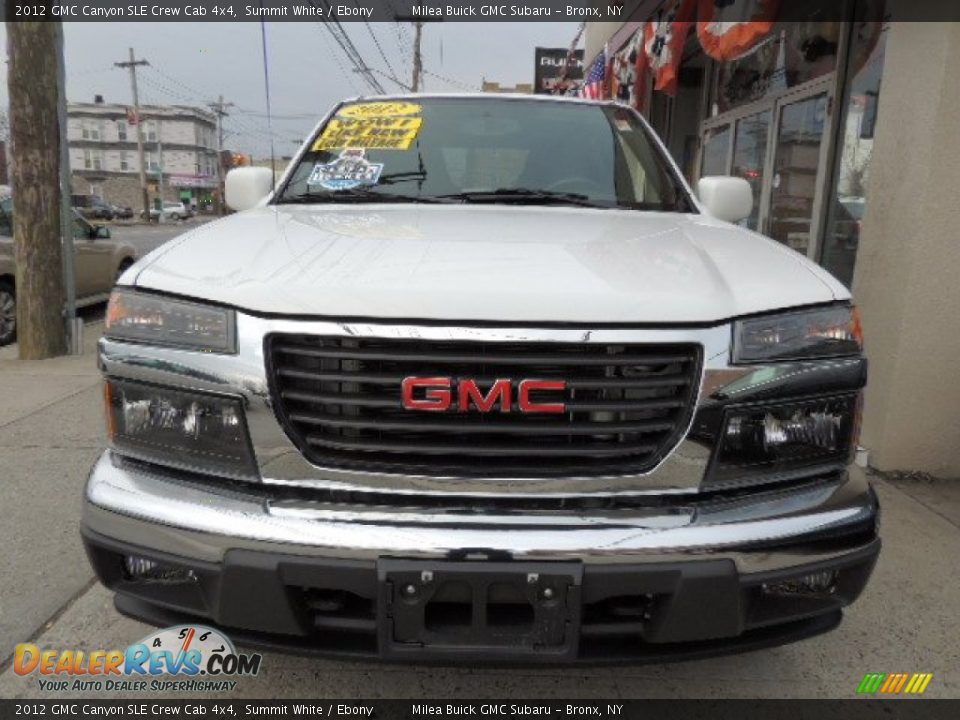 2012 GMC Canyon SLE Crew Cab 4x4 Summit White / Ebony Photo #2
