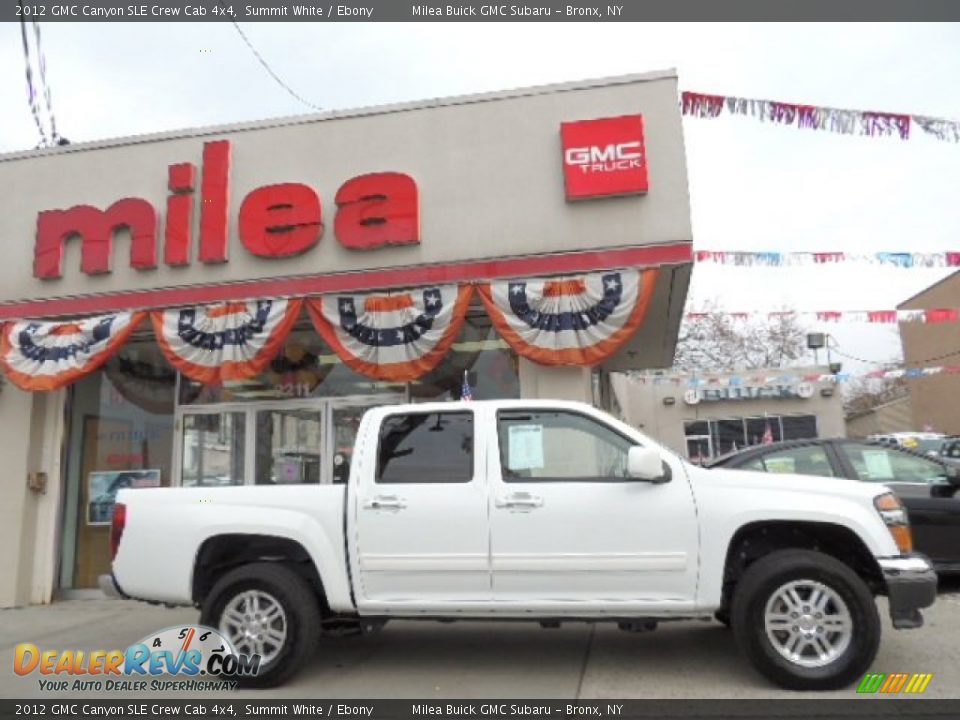 2012 GMC Canyon SLE Crew Cab 4x4 Summit White / Ebony Photo #4