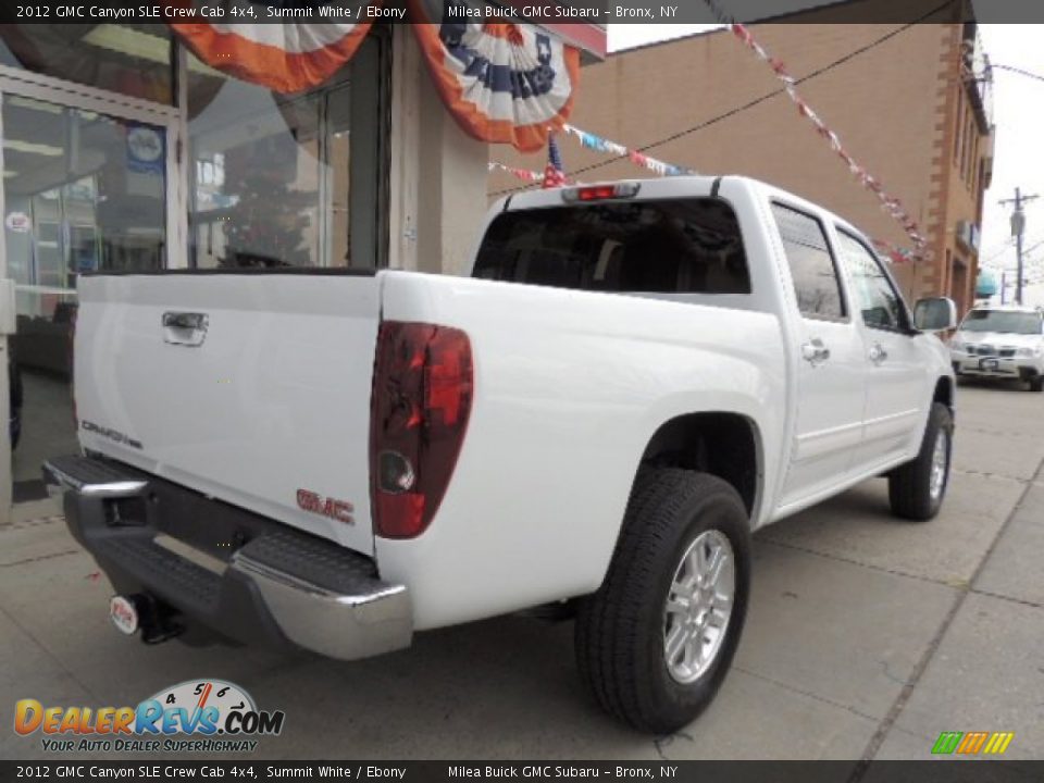 2012 GMC Canyon SLE Crew Cab 4x4 Summit White / Ebony Photo #5