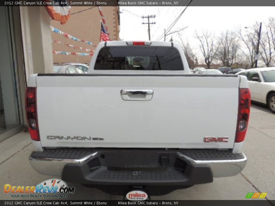 2012 GMC Canyon SLE Crew Cab 4x4 Summit White / Ebony Photo #6