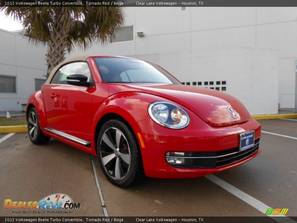 2013 Volkswagen Beetle Turbo Convertible Tornado Red / Beige Photo #1