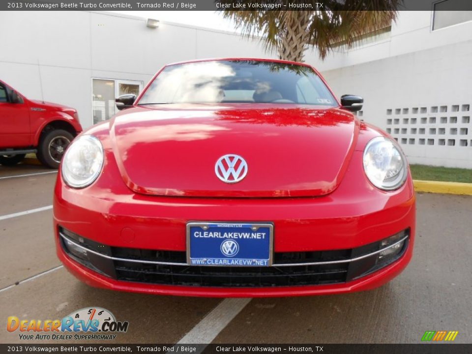 2013 Volkswagen Beetle Turbo Convertible Tornado Red / Beige Photo #2