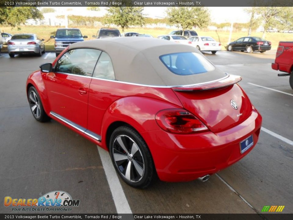 2013 Volkswagen Beetle Turbo Convertible Tornado Red / Beige Photo #5