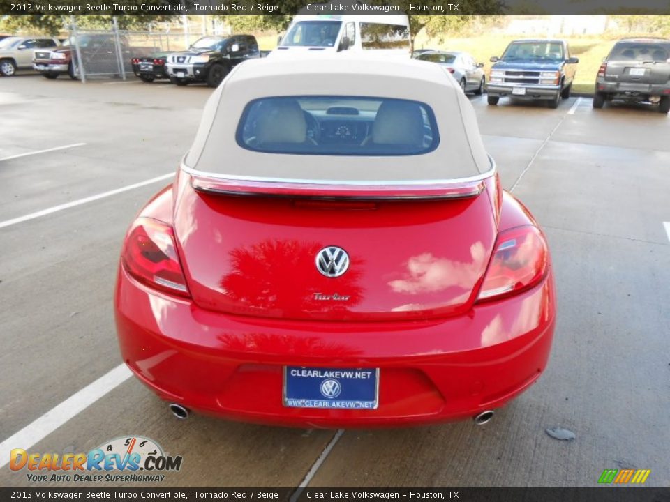 2013 Volkswagen Beetle Turbo Convertible Tornado Red / Beige Photo #6